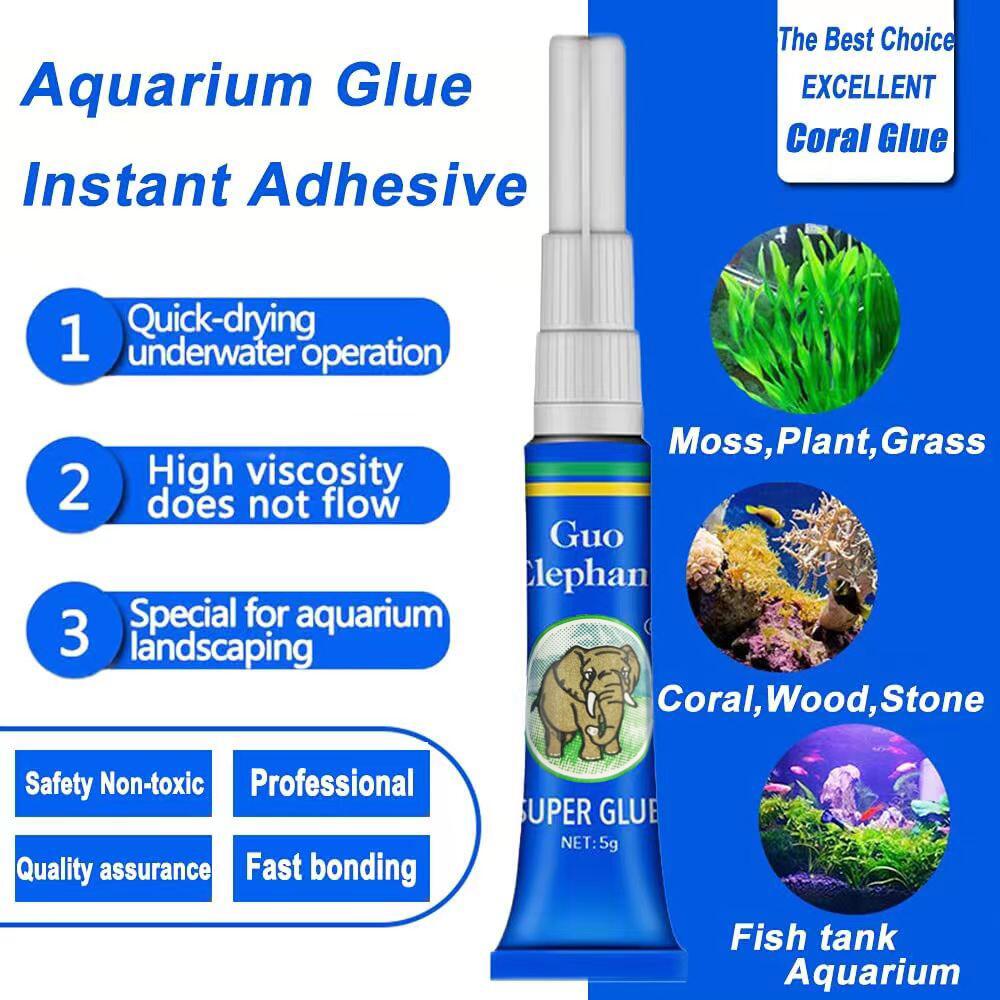 Aquarium Plant Glue Gel - Aquarium Glue Instant Adhesive Multi-Purpose Aquarium