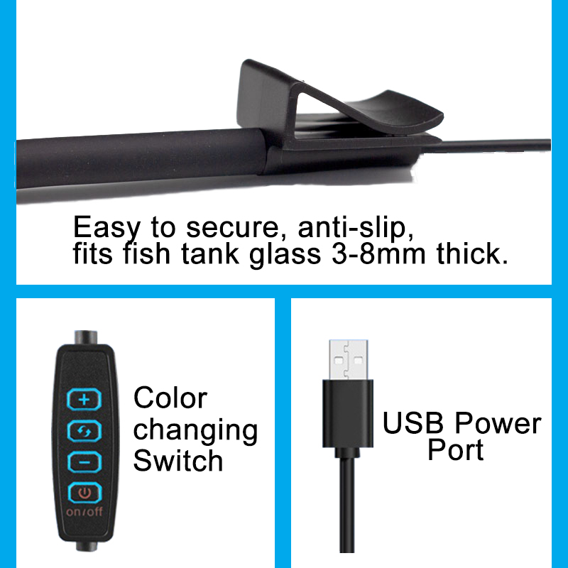 USB Aquarium LED Lamp Fish Tan - Aquarium Planted Tank Light recension och pris