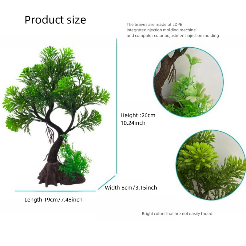 Fish Tank DIY Artificial Aquar - Aquarium Planted Wood recension och pris