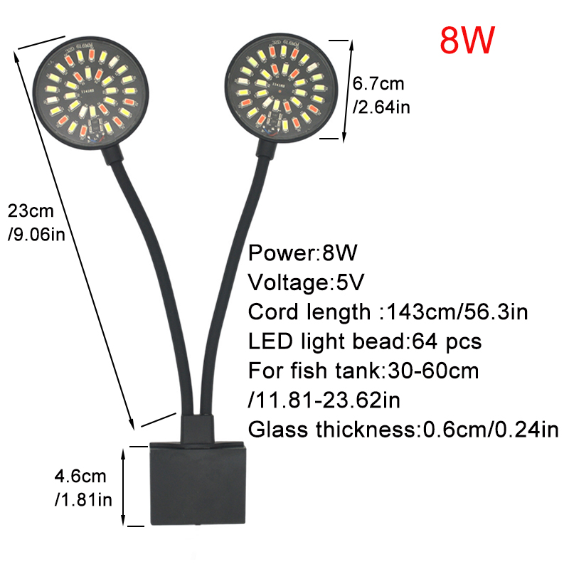 USB Aquarium LED Light Fish Ta - Aquarium Planted Tank Light recension och pris