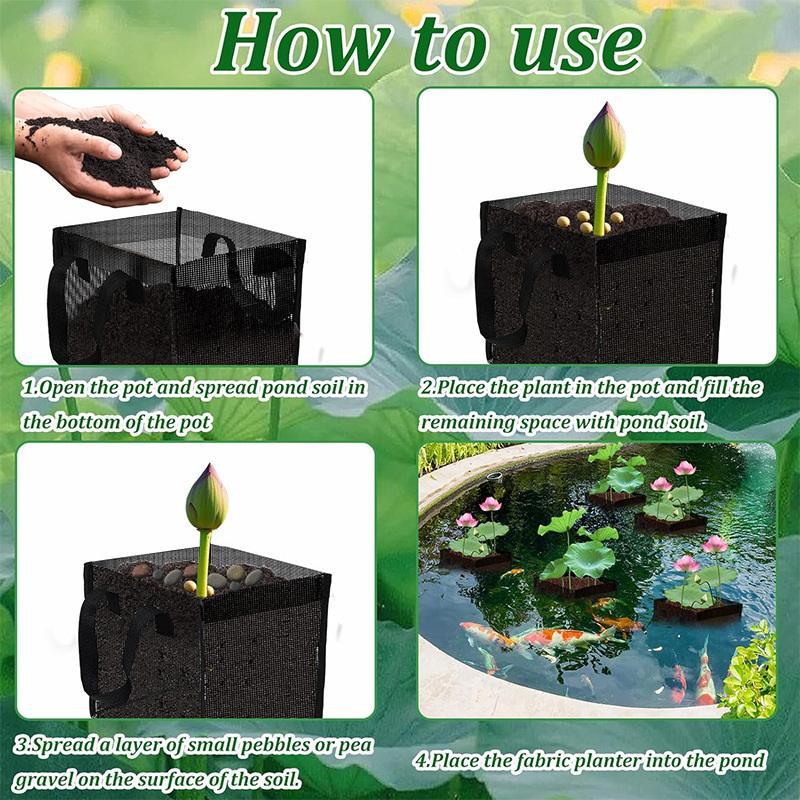 4 Pcs Black Mesh Pond Planting - Aquarium Planted Plants recension och pris