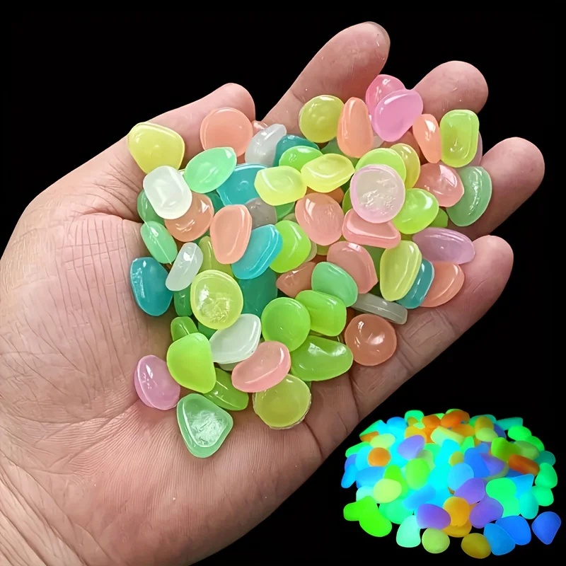 50-200pcs Glow in The Dark Peb - Aquarium Planted Plants recension och pris