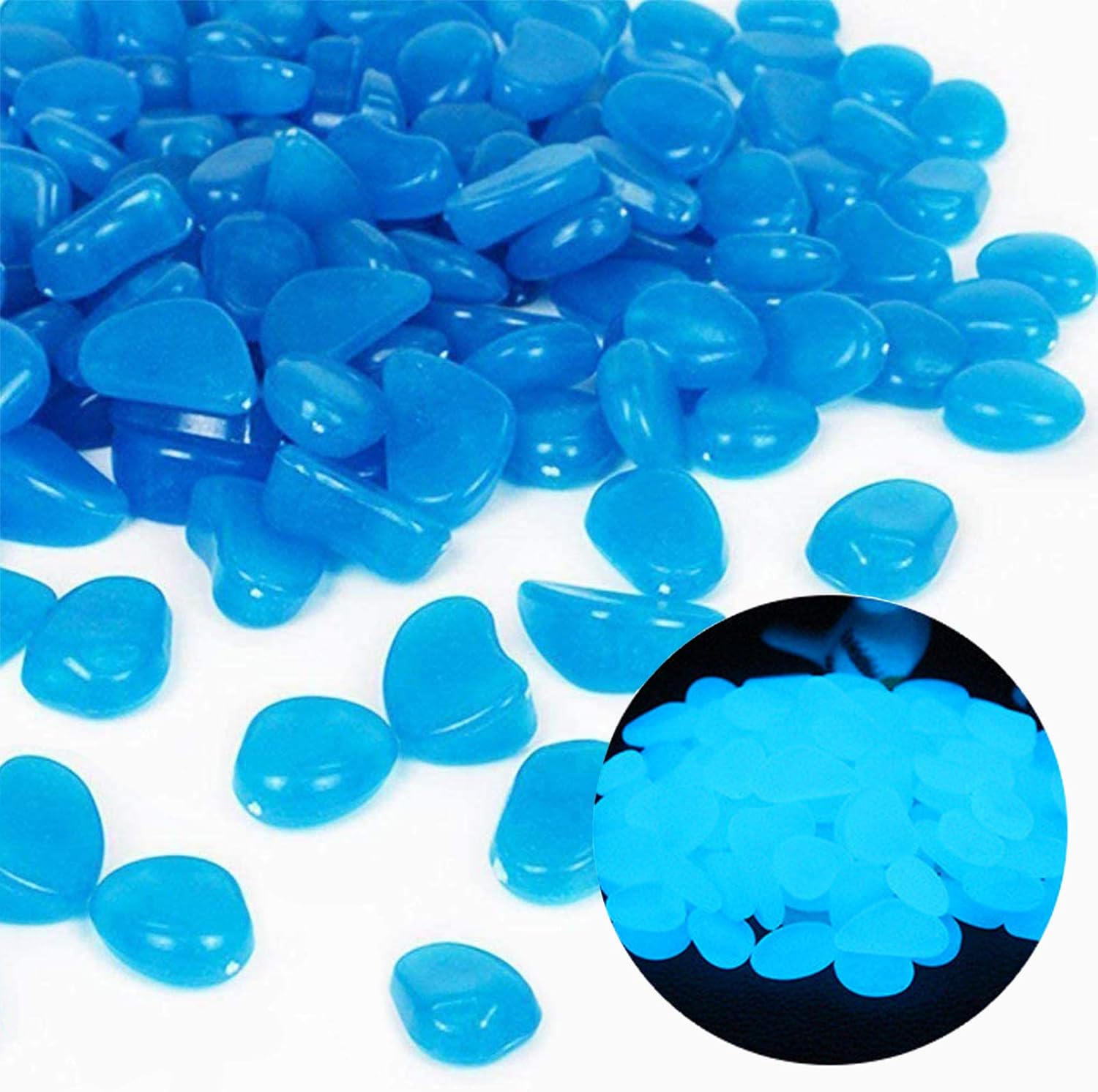 Fish Tank Rocks Glow Blue Pebb - Aquarium Planted Plants recension och pris