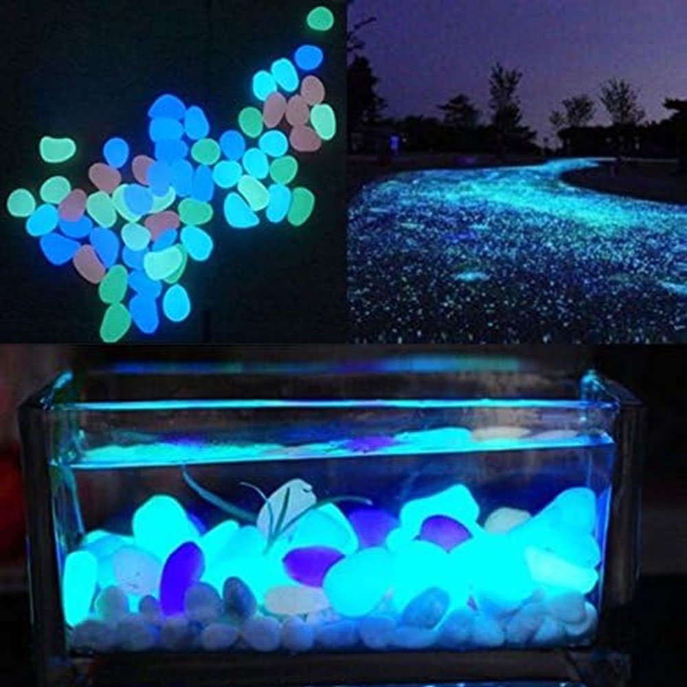 Fish Tank Rocks Glow Blue Pebb - Aquarium Planted Plants recension och pris