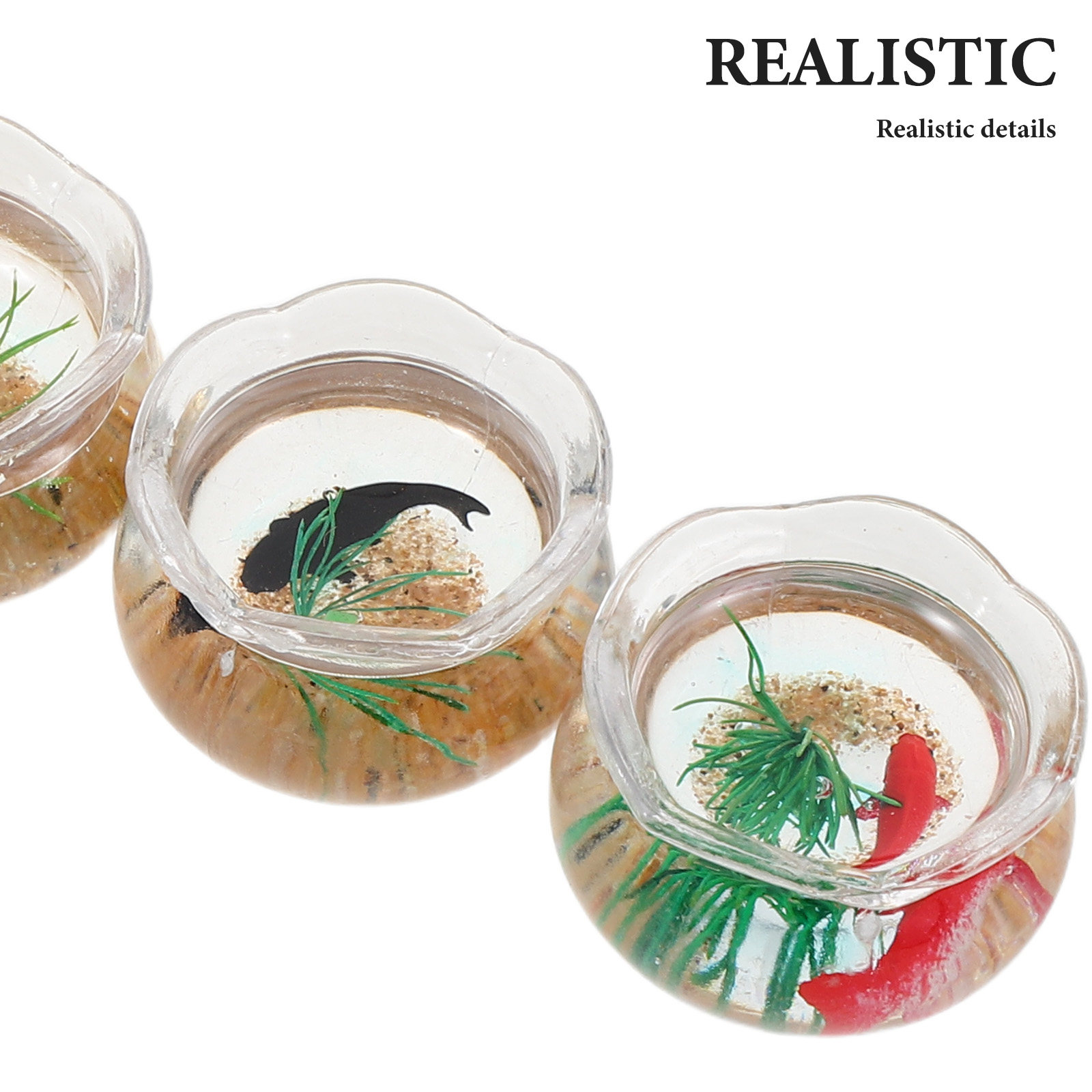 5Pcs Mini Fish Bowl Small Roun - Aquarium Planted Plants recension och pris