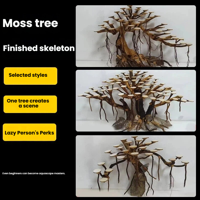 Aquarium Landscaping Moss Tree - Aquarium Planted Wood recension och pris